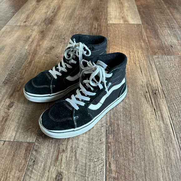 Vans SK8 hi black suede high top sneakers youth size 4 - Picture 3 of 12